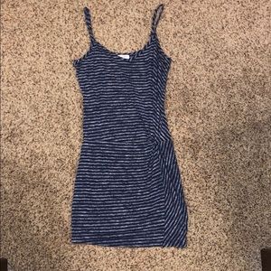 Blue Striped Bodycon Dress
